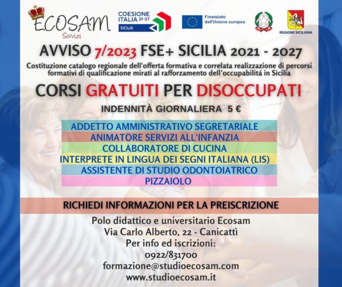 Ecosam Corsi Gratuiti Per Disoccupati Aperte Le Preiscrizioni All